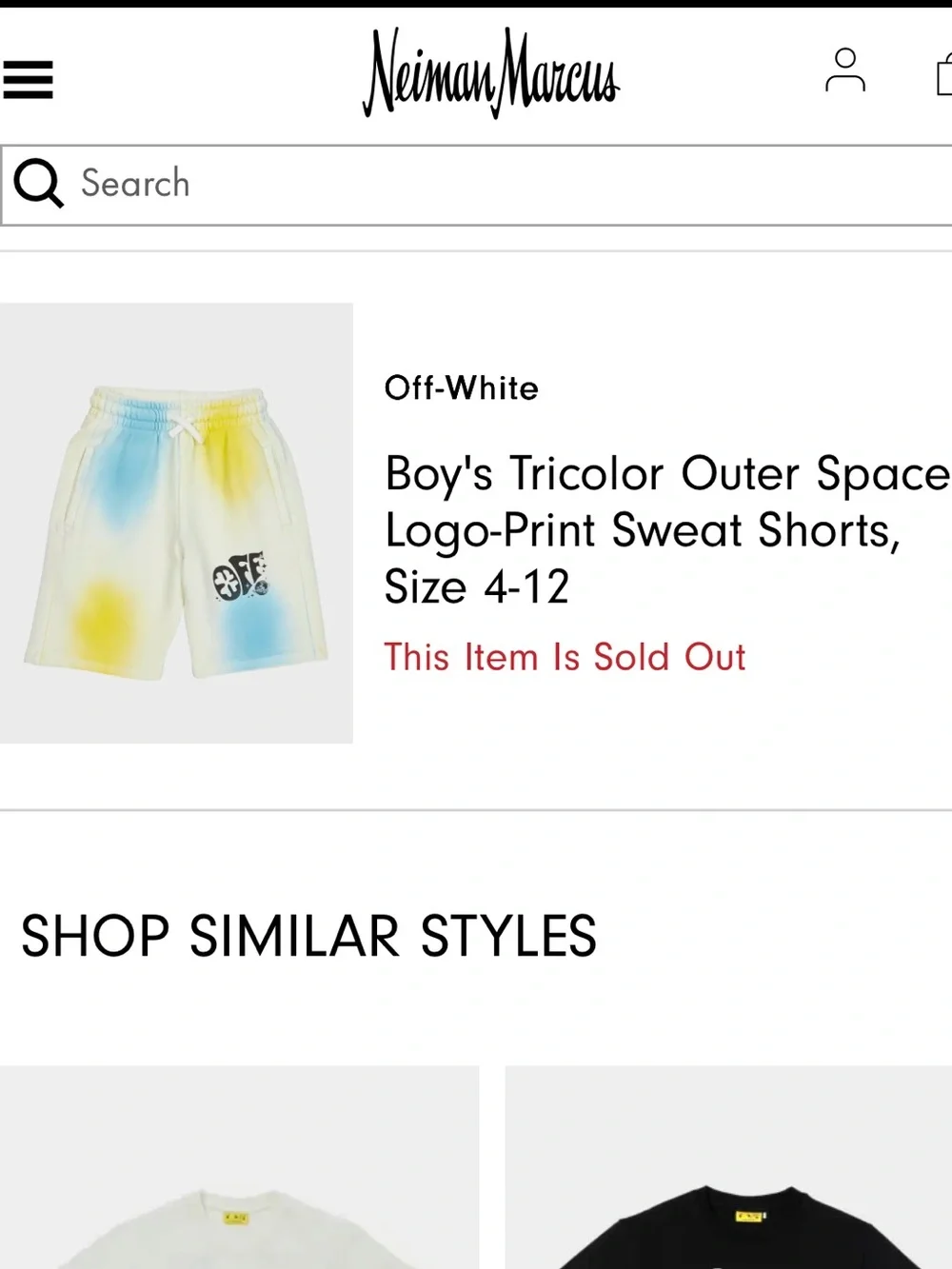 Off-White Kids Tricolor Outer Space Logo-Print Sweat Shorts